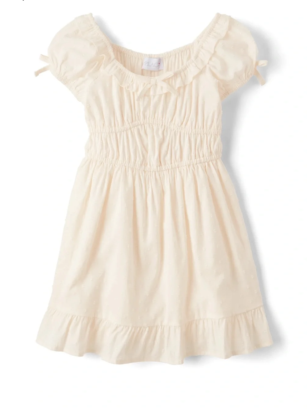 Girls Clip Dot Ruffle Dress